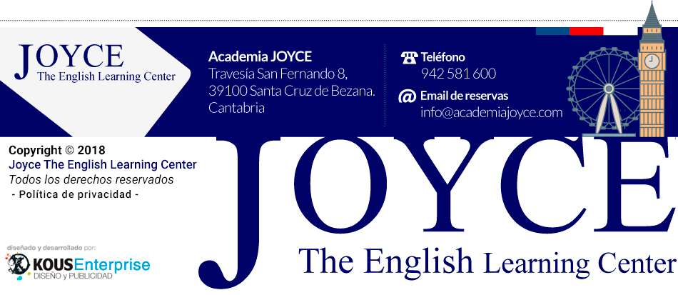 Academia Joyce, tu academia de ingl�s en Bezana, Joyce the English learning center